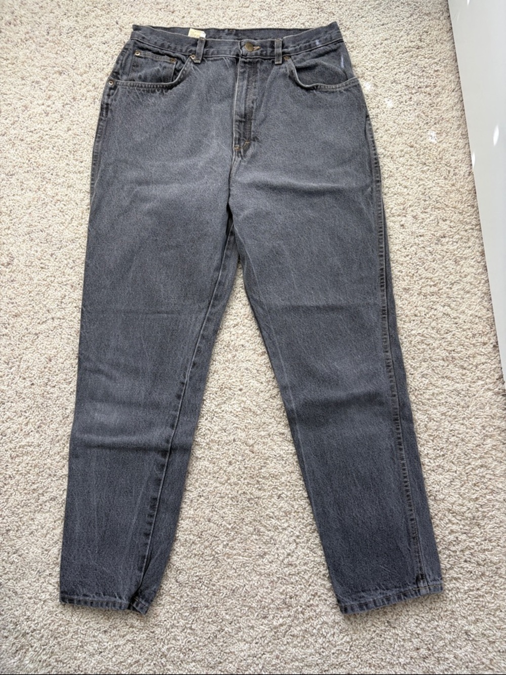 Sears Women's High-Rise Straight Jeans - Charcoal